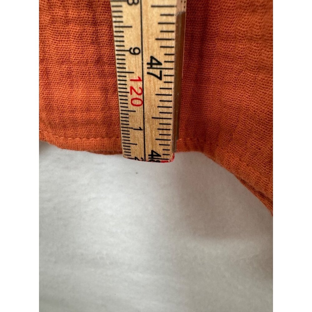 Lulus Rust Orange Off shoulder gauzy tiered midi dress sz M‎ - Picture 9 of 11